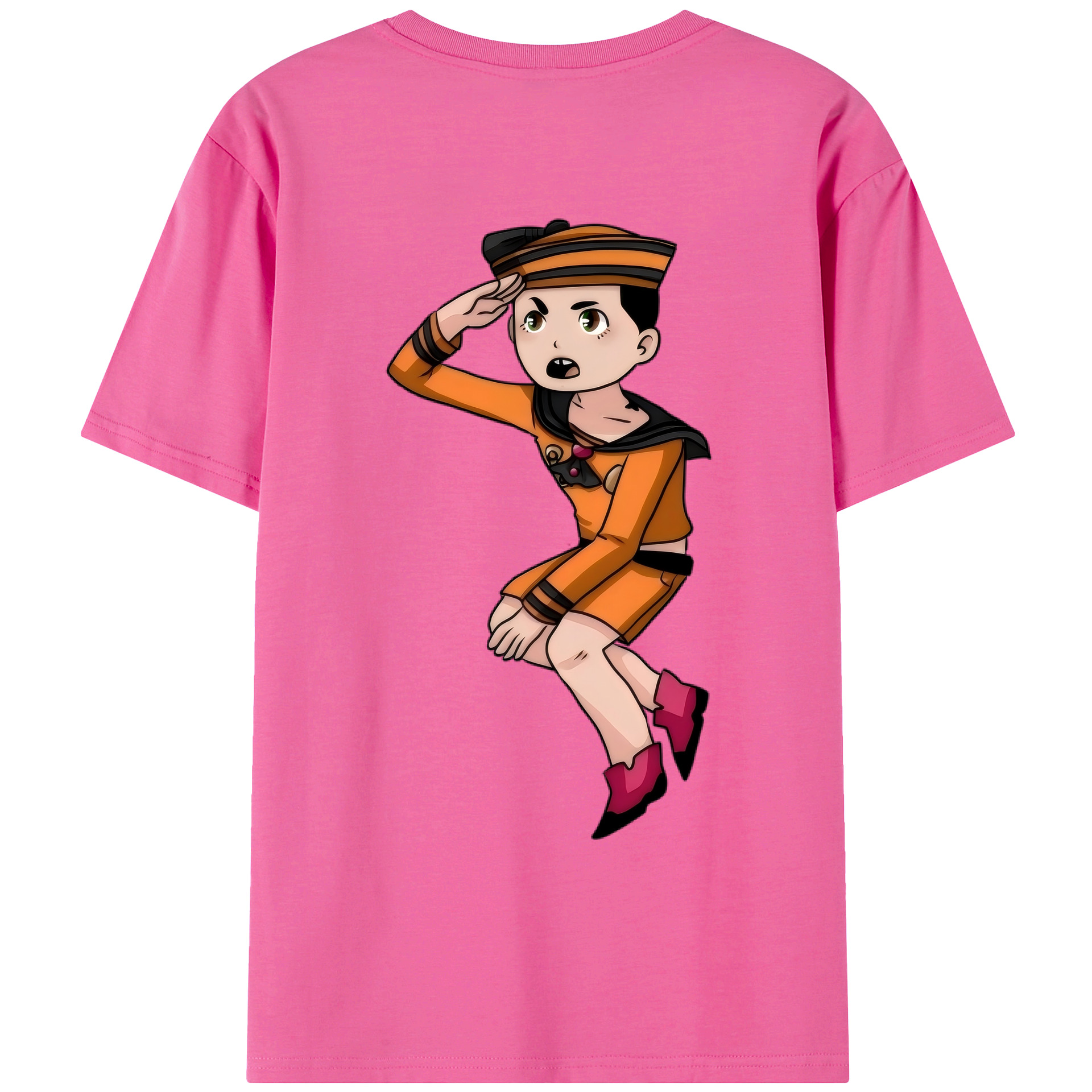 （画像用） ジョジョの奇妙な冒険 東方定助 JoJo's Bizarre Adventure Higashikata Josuke レディース半袖Tシャツ(バックプリント)